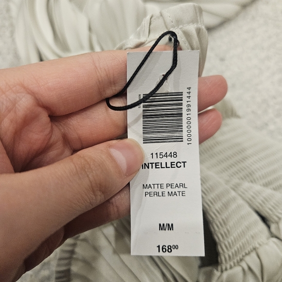 BABATON Intellect Satin Dress Matte Pearl Medium Aritzia NWT - Picture 3 of 10